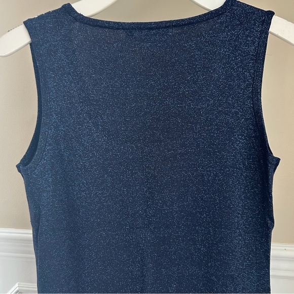 Belldini size M navy glittery knit tank top - Picture 10 of 14